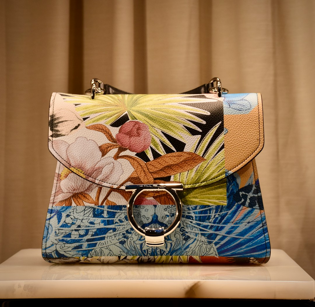 Designer handbags displayed in a fashion store